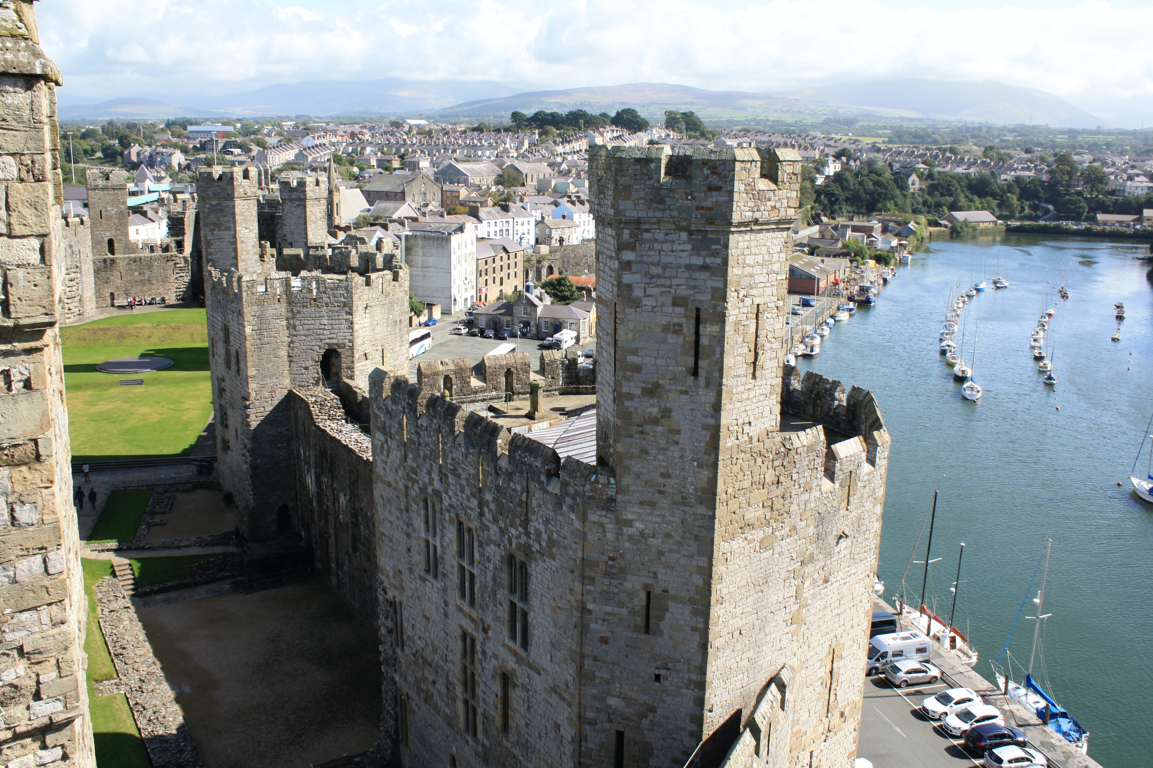 Caernarfon Castle and harbour
