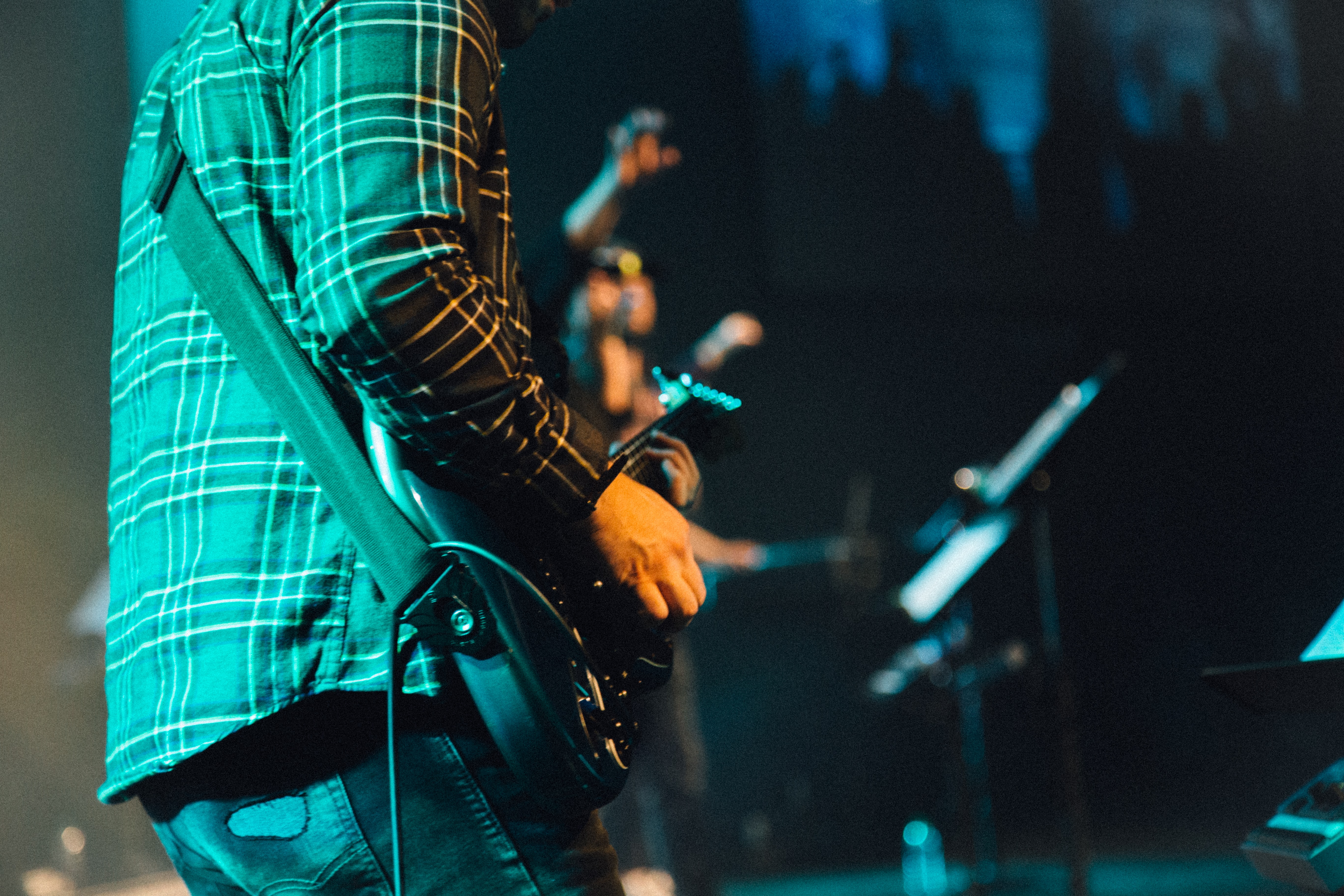 A band playing on stage