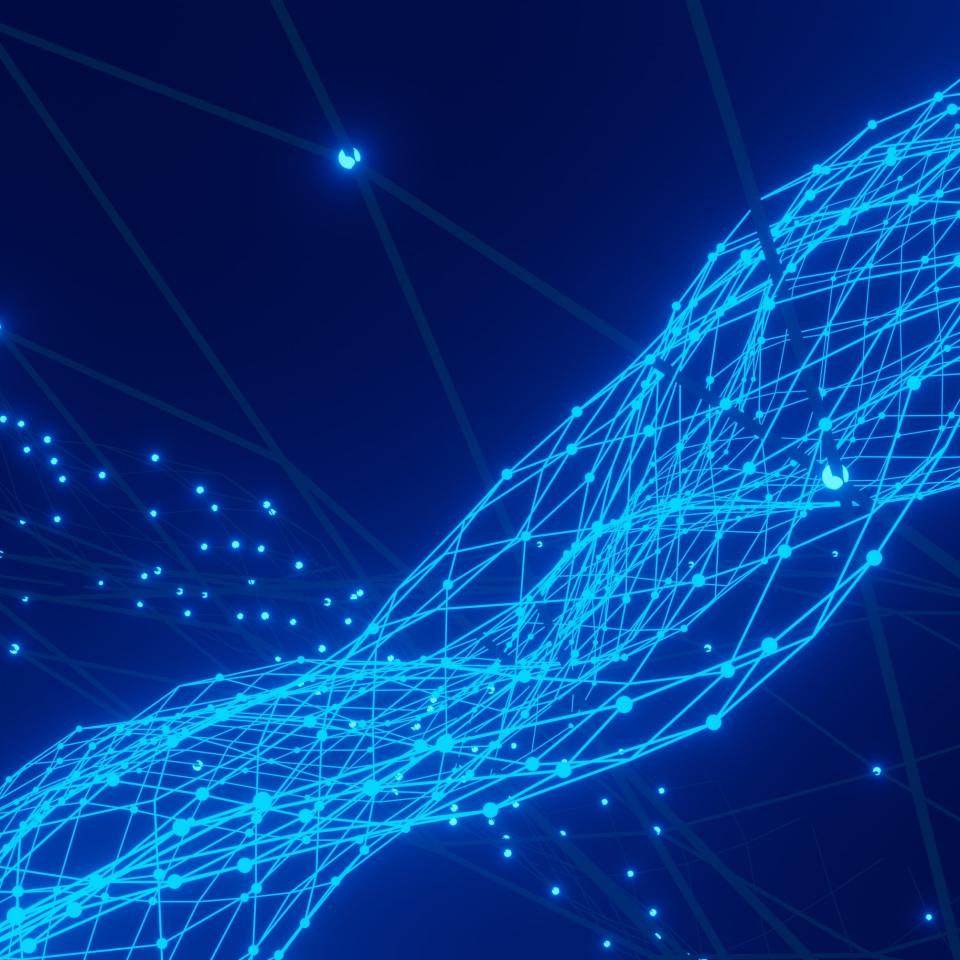 A light blue pattern on darker background, signifying technology