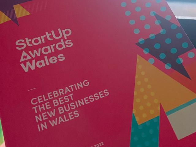 Close up photo of the StartUp Awards brochure