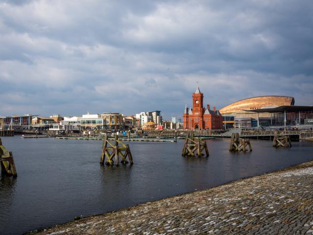 Cardiff Bay, including Pierhead Building and Senedd