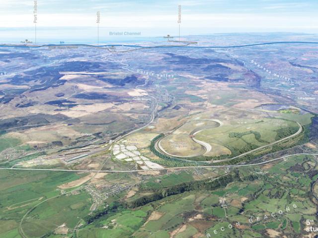 Aerial view of the site of the new rail research and innovation centre