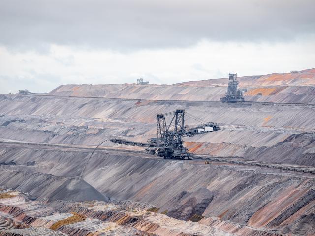Strip mining excavator
